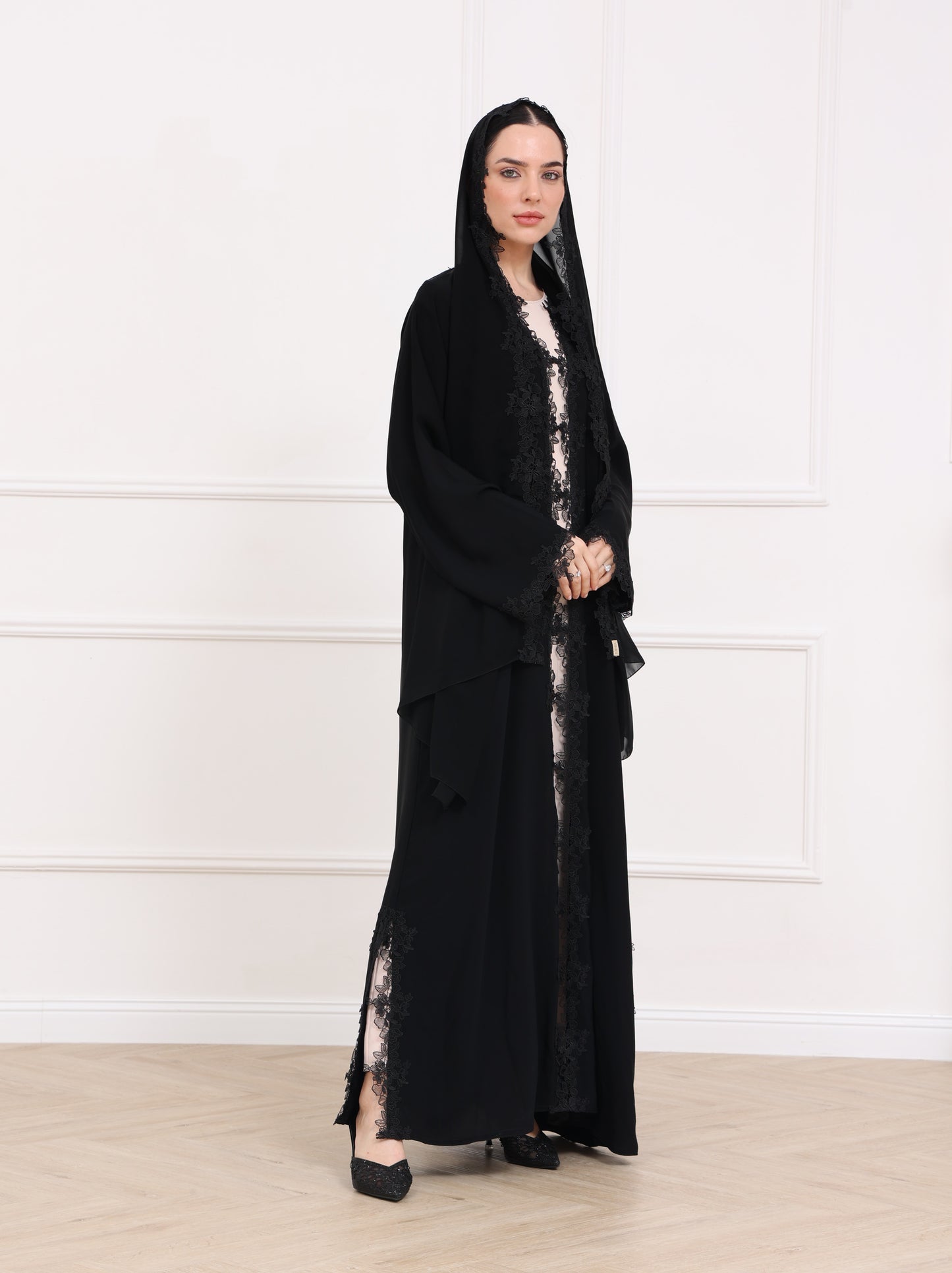 Midnight lace abaya